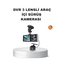 Mey İthalat Üç Kameralı Araç İçi Kayıt Sistemi Full Hd Gece Görüşlü Ve G-sensör Destekli