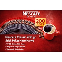 Kahve Classic 2 Gr Stick Hazır Kahve 200 Adet %100 Çözünebilir Yoğun Aromalı Ekonomik Paket Diğer