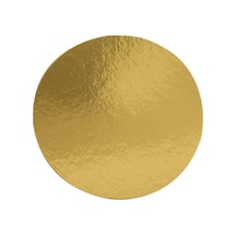 Omeyva Yuvarlak Kalın Altın Pasta Kek Turta Altlığı Tabanı - 24 Cm. - 5 Adetlik Paket Altın