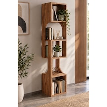 Sulorahome 5 Katlı Modern Ahşap Dekoratif Kitaplık Ve Raf Ünitesi