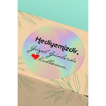 Hediyemizdir Holografik Etiket 3x3cm St2347 Çok Renkli