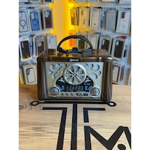 Dekoratif Nostaljik Radyo Bluetooth Fm Am Sw Usb Tf Kart Destekli Büyük Hoparlör