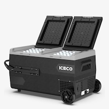 K95d 12/24volt 95 Litre Akülü/kablolu/çift Bölmeli Kompresörlü Tekerlekli Outdoor Oto Buzdolabı