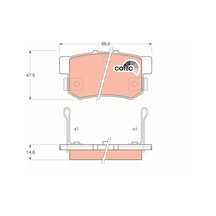 Trw Gdb774 Arka Fren Balata Honda Cıvıc 1.6l D16 Vtec Vtı 01-05 / 1.4l 1.6l 96-01 / 1.6l R16a2 Vtec Sedan 06- / Accord 2.0l F20 90-98 / Legend 3.2l 91-96 / Suzukı Sx4 1.6l M16a Rw416 05- 43022s5aj00-43022s6de50-43022s2a000 1 Takım