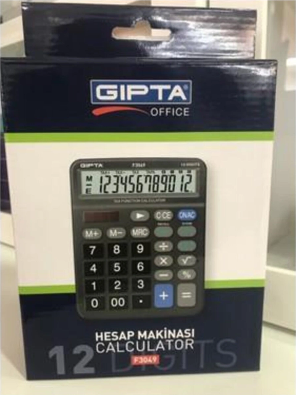 Hesap Makinası 12 Hane Vergi Fonksiyonlu Masa Tipi F3049 Diğer