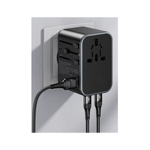 25w Evrensel Seyahat Şarj Adaptörü Fiş Priz Dönüştürücü /1xusb/2xtype-c/1xac
