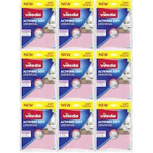 Vileda Actifibre Soft Universal New Soft Touch Paket İçi 2 Li 9lu Beyaz - Pembe