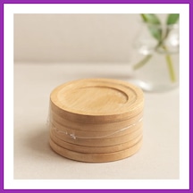 Bezos Bambu Ahşap Çay Tabağı 6'lı - 9.7 Cm Bty