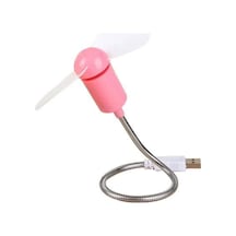 Esnek Mini Usb Vantilatör Serinletici Fan - Laptop Ve Powerbank Uyumlu Taşınabilir Sessiz Soğutucu Pembe