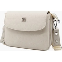 Just Polo Kadın Su Geçirmez Ayarlanabilir Askılı Lüks El & Omuz Çantası Shoulder Bag Ebat: 25 X 15 Cm Krem