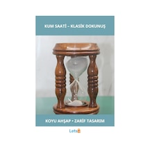 Koyu Ahşap Zarif Kum Saati Şık Dekoratif 1 Adet 1 Adet