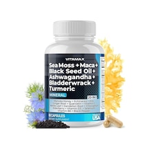 Sea Moss + Maca + Black Seed Oil + Ashw. Bladderwrack + Turmeric 60 Kapsül