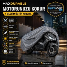 Yuki Yıldız 130 Çantasız Motorlar İçin Motosiklet Brandası Su Geçirmez Hıdro Shıeld Pro Kumaş Motor Brandası + Taşıma Çantalı