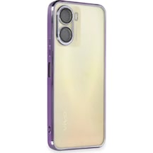 Newface Vivo Y16 Kılıf Razer Lensli Silikon - Mor