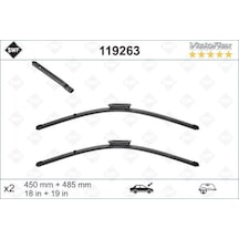 Silecek - 253 - 45 48.5 X2 Flatblade Mini R55 12 R56 10 F56 13 R57 10 R58 11 - Edntrend - R59 12