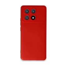 Xiaomi Poco X6 Pro Uyumlu Kılıf Nano İçi Kadife Silikon - Kırmızı