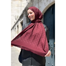 Pierre Cardin Elegans Monogram Şal - 1090700-942 - Bordo Çok Renkli
