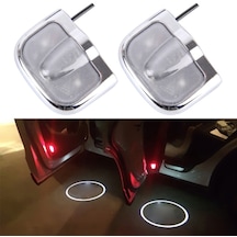 Sones 2 Adet Led Araba Kapı Hoşgeldiniz Logosu Araba Marka Gölge Işık Lazer Projektör Lambası Renault İçin Gümüş