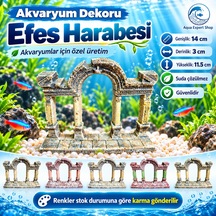 Akvaryum Dekoru - Efes Harabeleri - Salınım Yapmaz - Balıklar İçin Güvenli