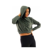 Gugus Unisex Basic Kapüşonlu Sweatshirt Haki