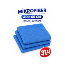 3'lü Mikrofiber Kurulama Oto Bezi 40 60 Cm 250 Gsm