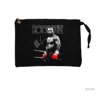 Zepplin Giyim Mike Tyson Siyah Clutch Astarlı Cüzdan / El Çantası