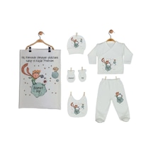 Pia Baby 2014 İsme Özel Küçük Prens Bebek Battaniye Zıbın Set Krem