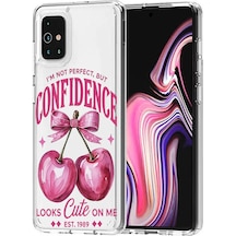 Ceptecepnet Samsung Galaxy A71 İle Uyumlu Özel Tasarım Baskılı Kamera Korumalı Şeffaf Telefon Kılıfı 4