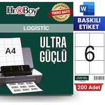 Herboy Hb-1303 105 X 99 Mm A4 Baskılı Laser Etiket 200 Adet