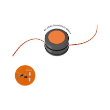 WORX WA0045 WG186E İçin 2.4 MM 4 M Çift Çıkışlı Duble Helix Spiral Burgulu Yedek Misina