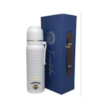 650ml Lisanslı Çift Katlı Paslanmaz Çelik Termos 8 Saat Sıcak Soğuk Hediye Kutulu Beyaz 50 x 22