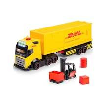 203747018 Dickie Dhl Truck Free Wheel Volvo Fh16 Truck Light Sound İnterior,