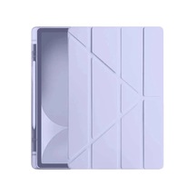 Apple İpad Pro 11 2024 Kılıf Kalemlikli Hugo Tablet Kılıfı - Lila