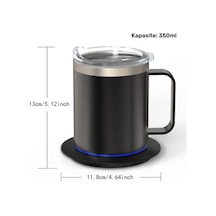 Honeybeeshop Kraliyet Mavisi Elektrikli Kahve Bardağı Isıtıcı Seti 55 Cye Kadar Sıcak Tutar