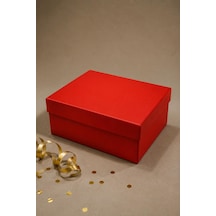 Kolix Kırmızı Hediye Kutusu 25x19x8 Cm Premium Kapaklı Hediye Ambalaj Kutusu