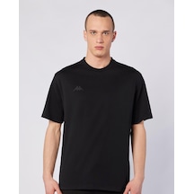 Kappa Logo Adam Erkek Siyah Oversize Tişört