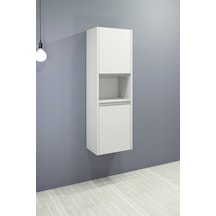 Begonya Çamaşır Sepetli Boy Dolabı Beyaz