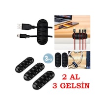 5 Kanallı Kablo Tutucu--düzenleyici tek Pakette 3 Adet Kablo Düz