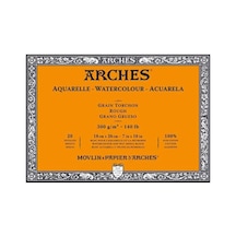 Arches Yüksek Dokulu Suluboya Bloğu 300g 18 X 26 20s - Naturel Beyaz