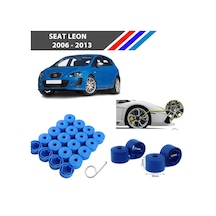 Otozet - Seat Leon Bijon Civata Kapağı Mavi Renk 20 Adetli Set 17mm 1k06011739b9