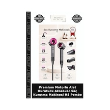 Premium Motorlu Alet Kurutucu Aksesuar Saç Kurutma Makinesi H5 Pembe