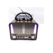 Bk-7090bts Güneş Panelli Nostaljik Radyo - Bluetooth, Usb, Sd Kart Girişli 3 Bantlı Şarjlı Radyo