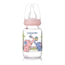 Bebedor 30302 Desenli Cam Biberon 125 ml Pembe Fil Desenli