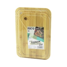 2pcs Setoval Kenarlı - Yuvarlak Delikli Ahşap Bambu Kesim Panosu - Kesme Tahtası 18x28x1cm--22x32x1cm Go-53-vice 01324 Çok Renkli