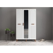 Monere Membran 3 Kapaklı Portmanto Montaj Dahil Cevizbeyaz 120 Cm
