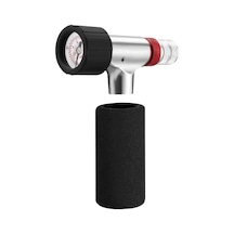 Co2 Bisiklet Pompası Sünger Kapaklı Hava Co2 Şişirme Schrader Ve Presta Vana Silver