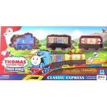 Oyuncak Thomas Tren Seti 11 Parça Pilli Raylı Thomas Tren