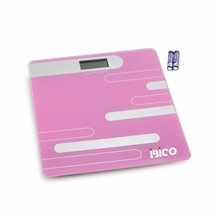 Go İthalat Dijital - Pilli Renkli Cam Banyo Baskül Terazi Tartı Lcd Ekran 180kg/50gr 26x26cm İ11-024