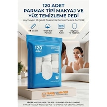 Zenvac 120'li Parmak Tipi Makyaj Temizleme Pedi, Yüz & Tonik Pamuğu 723167 Zenvac29