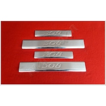 Markadan Peugeot 308 Krom Kapı Eşiği Baskı 2007-2013 4 Parça  Pasl
